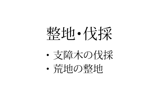 整地・伐採の内容